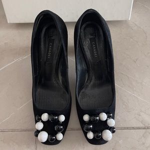 Casadei Black Suede High Heels